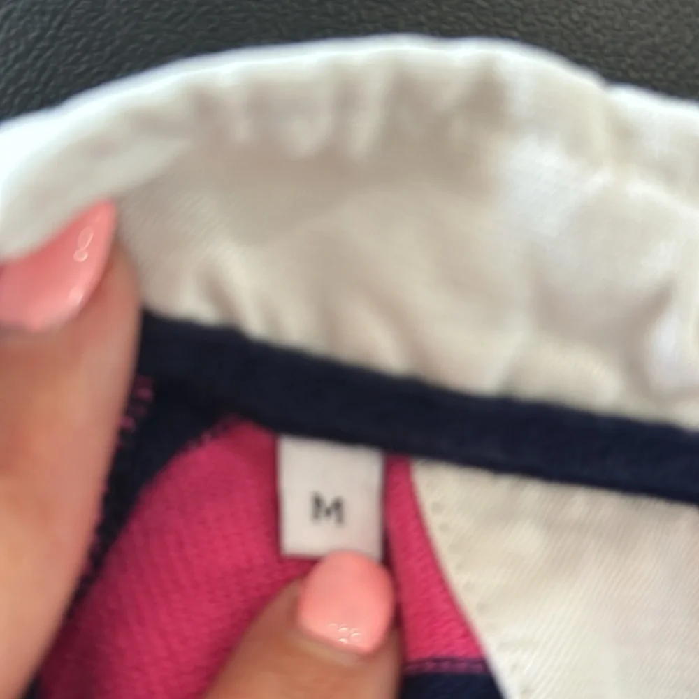 Ovadia & Sons Pink Black Rugby Polo Long Sleeve Shirt. Size M - Picture 7 of 12